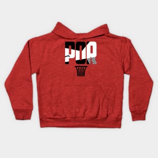 Throwback Portland Basketball RED Kids Hoodie